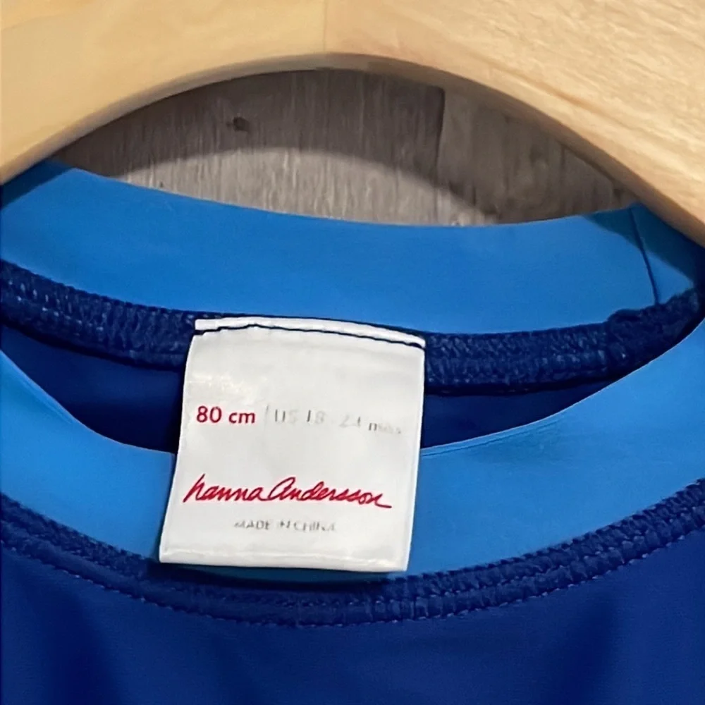 Hanna Andersson Blue Surfing Banana Long Sleeve Rashguard